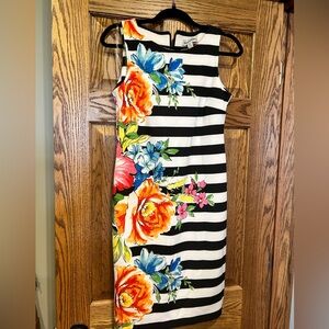Beautiful floral and stripes dress